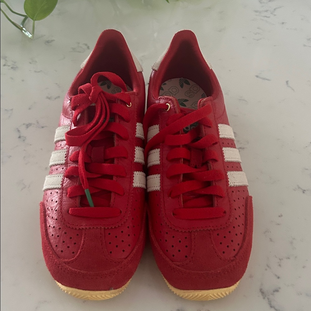 Adidas Japan Red Trainers with White Accents